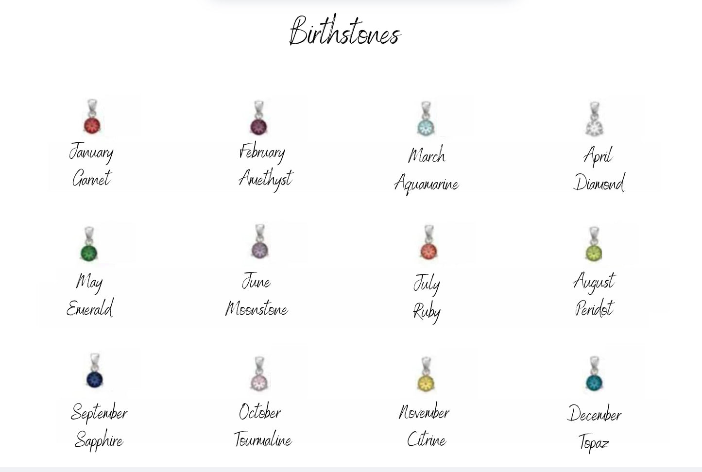 Granddaughter Gift, Sterling Silver Initial and Birthstone Necklace