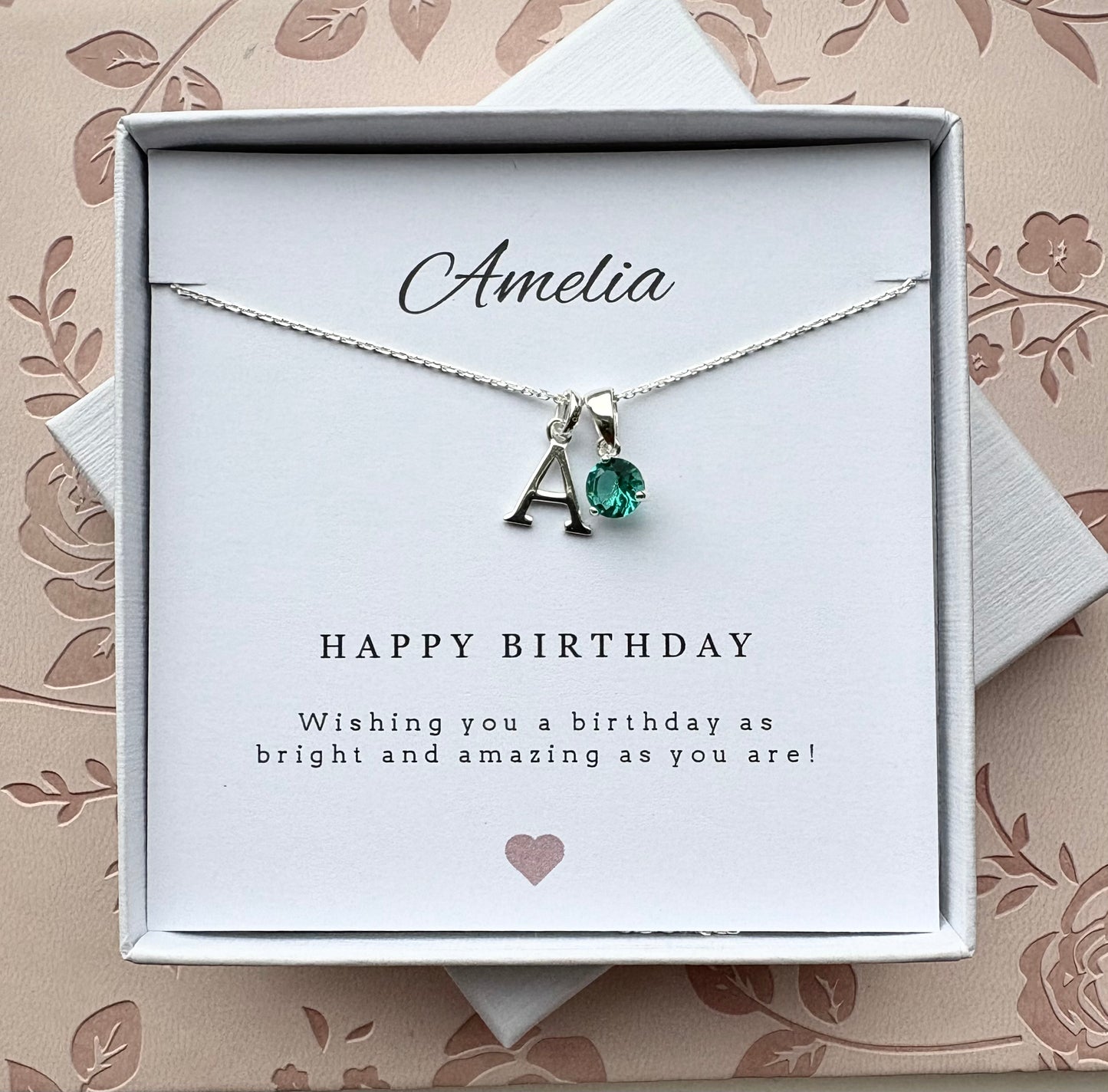 Personalised birthday gift necklace