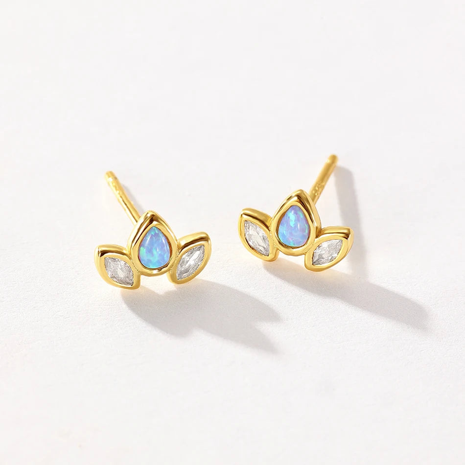 Opal Marquise Stud Earrings
