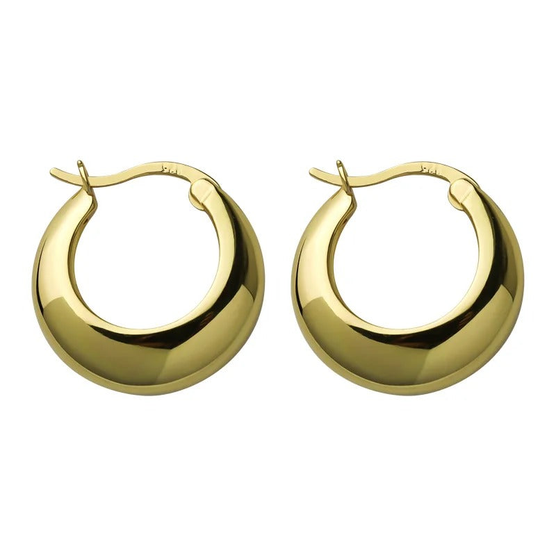 Chunky Gold Hoop Earrings