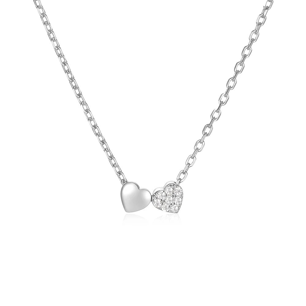 Tiny Double Heart Necklace