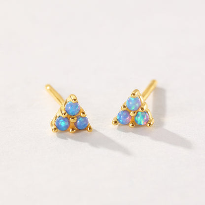 Trio opal studs
