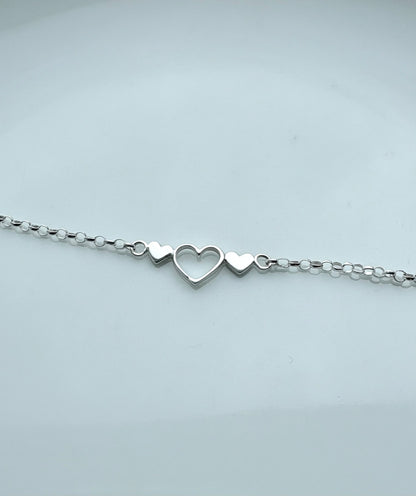 Silver Heart Bracelet