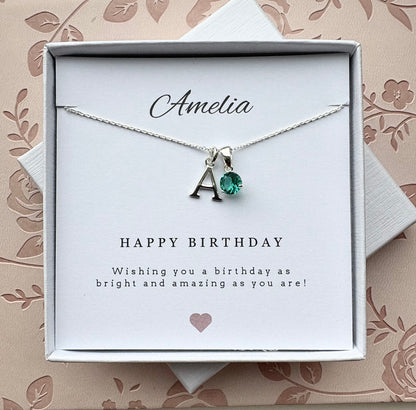 Personalised birthday gift necklace