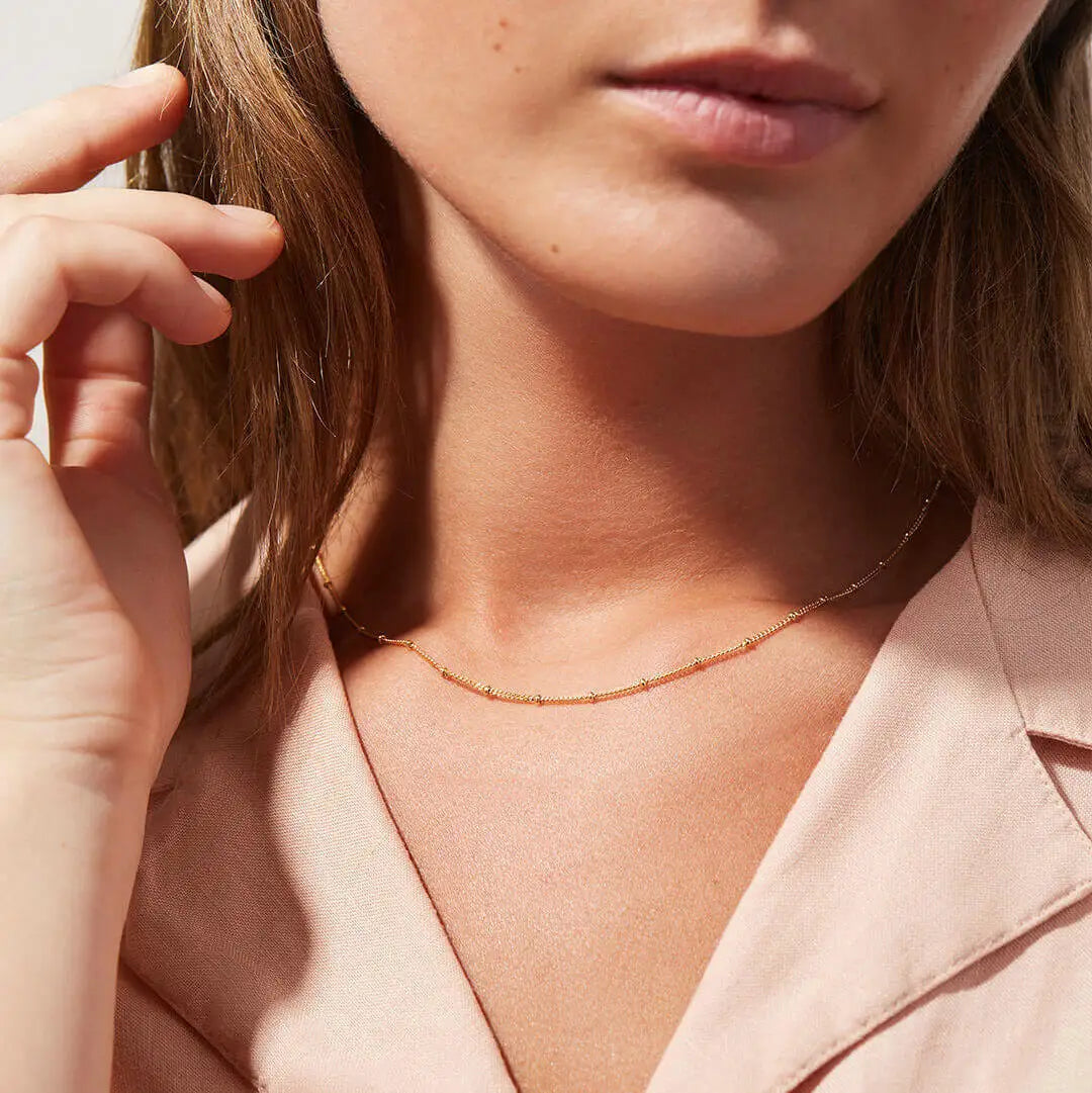 Gold Bead Ball Chain