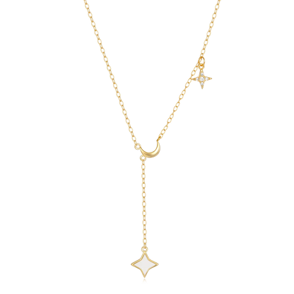 Moon and Star Tassel Chain