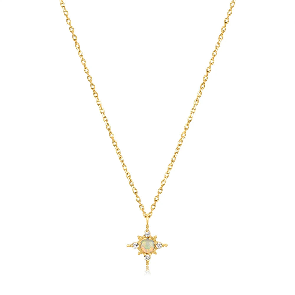 Opal Sun Necklace
