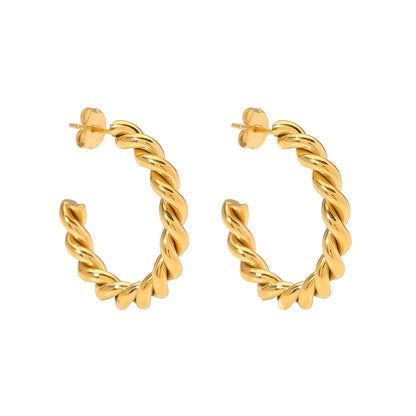 Gold Twist Earrings