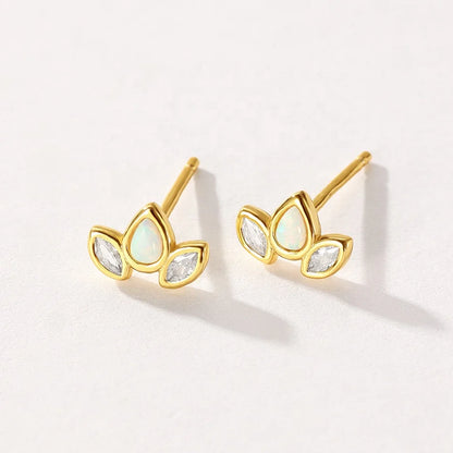 Opal Marquise Stud Earrings