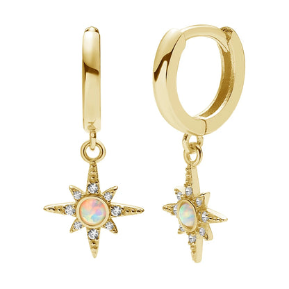 Opal Starburst Earrings