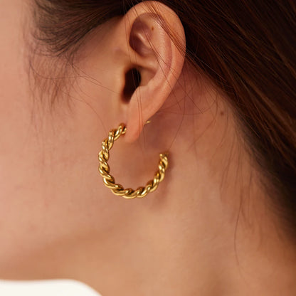 Gold Twist Earrings