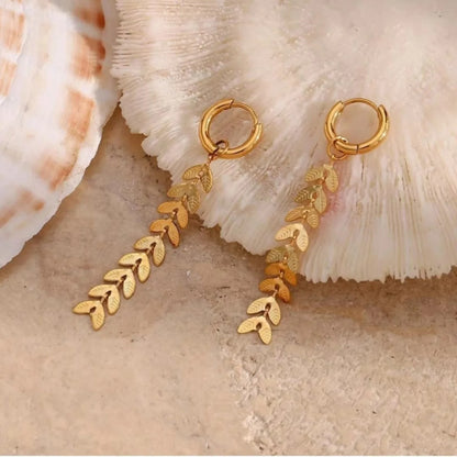 Leaf Drop Earrings