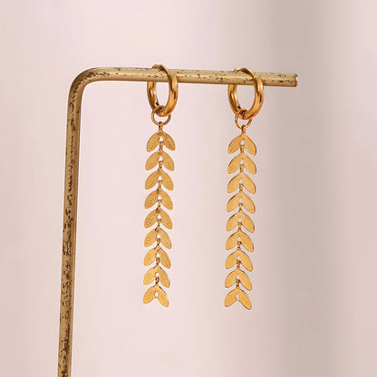 Leaf Drop Earrings