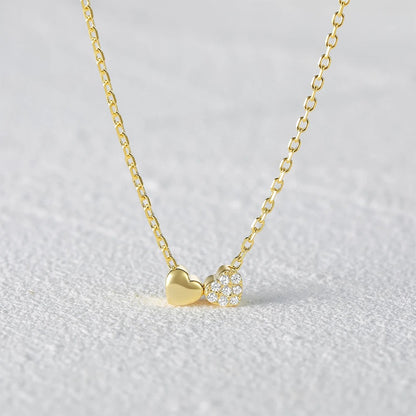 Tiny Double Heart Necklace