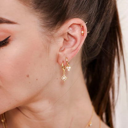 Opal Starburst Earrings