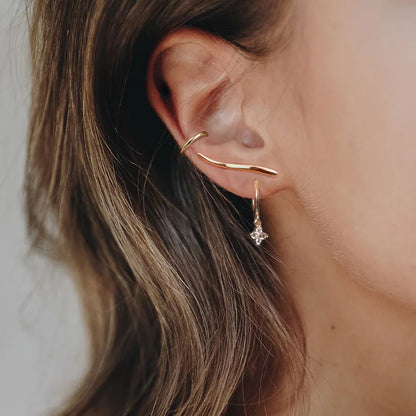 Flower Hoop Earrings