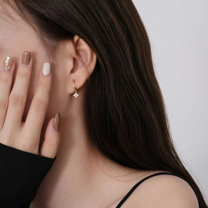 Flower Hoop Earrings