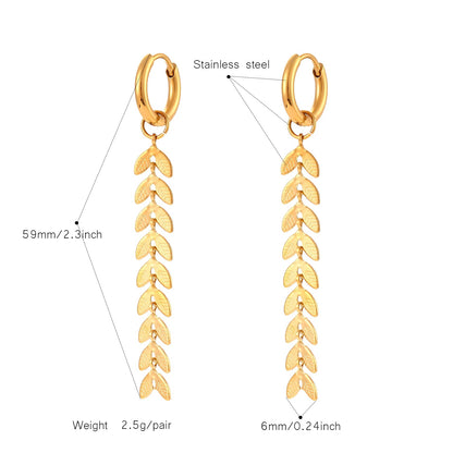 Leaf Drop Earrings