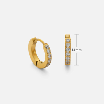 Diamond Huggie Hoop Earings