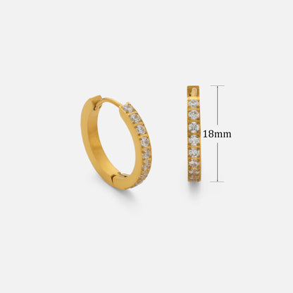 Diamond Huggie Hoop Earings