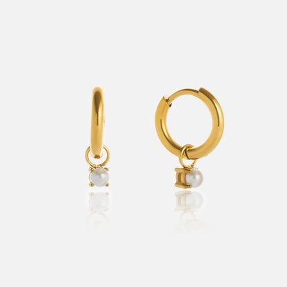 Colour Stone Huggie Hoop Earrings